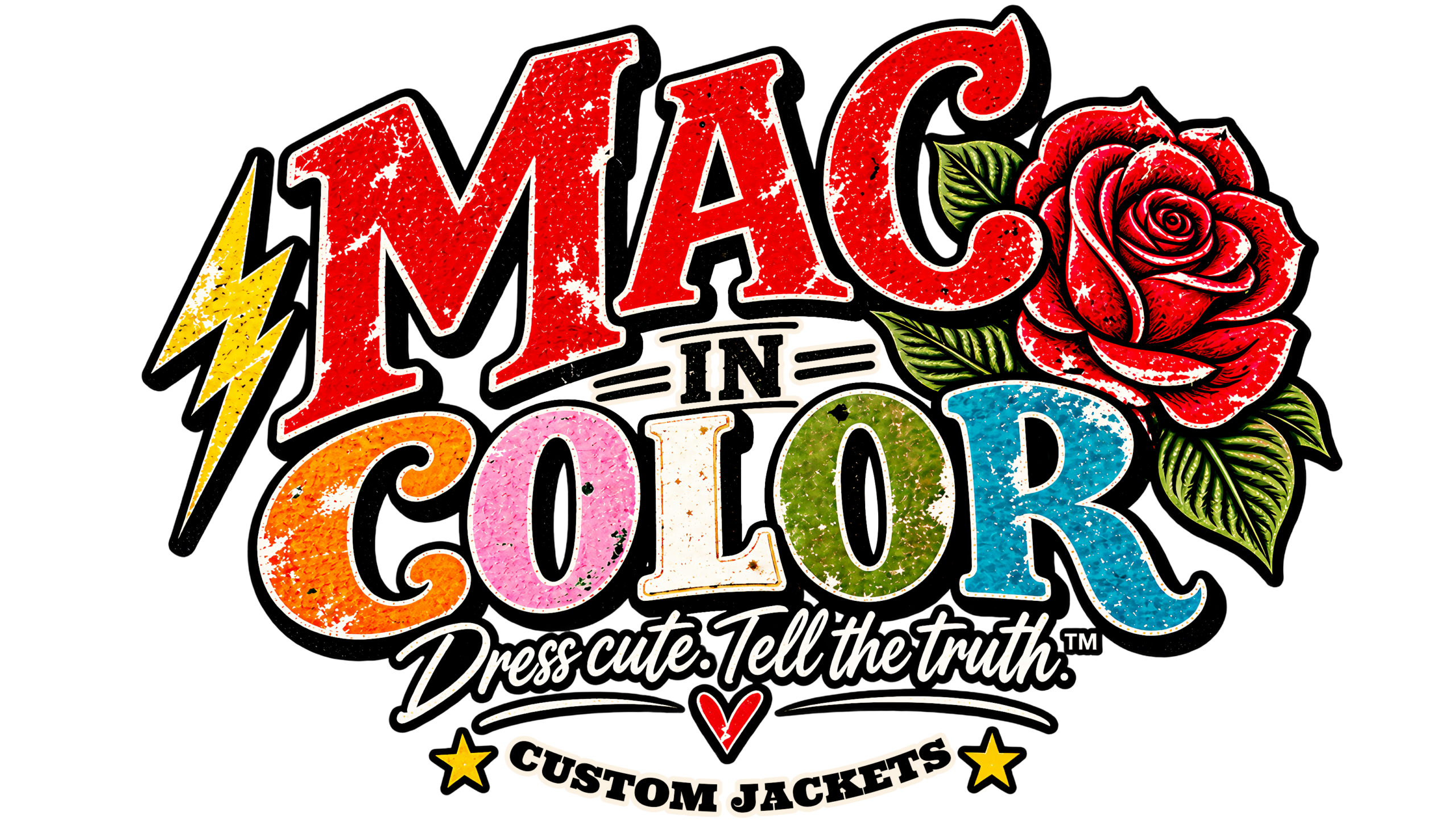 Mac in Color Logo Mac in Color — Dress cute. Tell the truth.