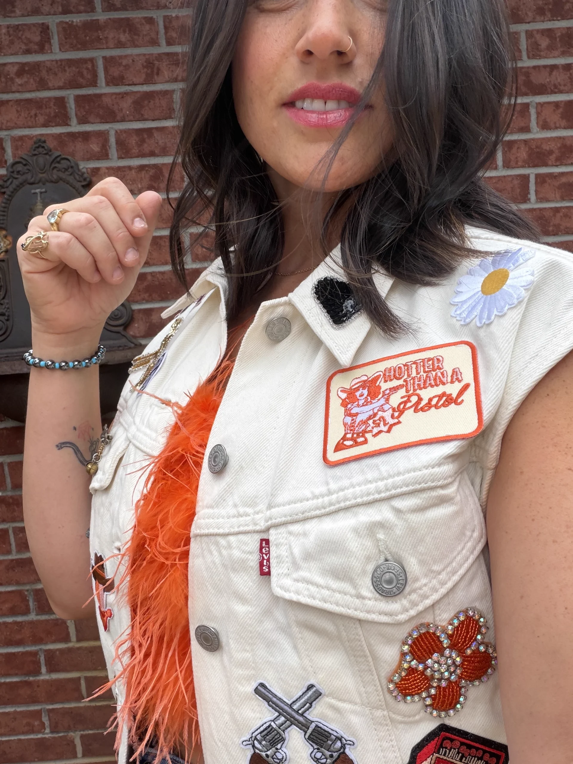 mac-in-color-white-vest-patch-details mac in color white vest patch details