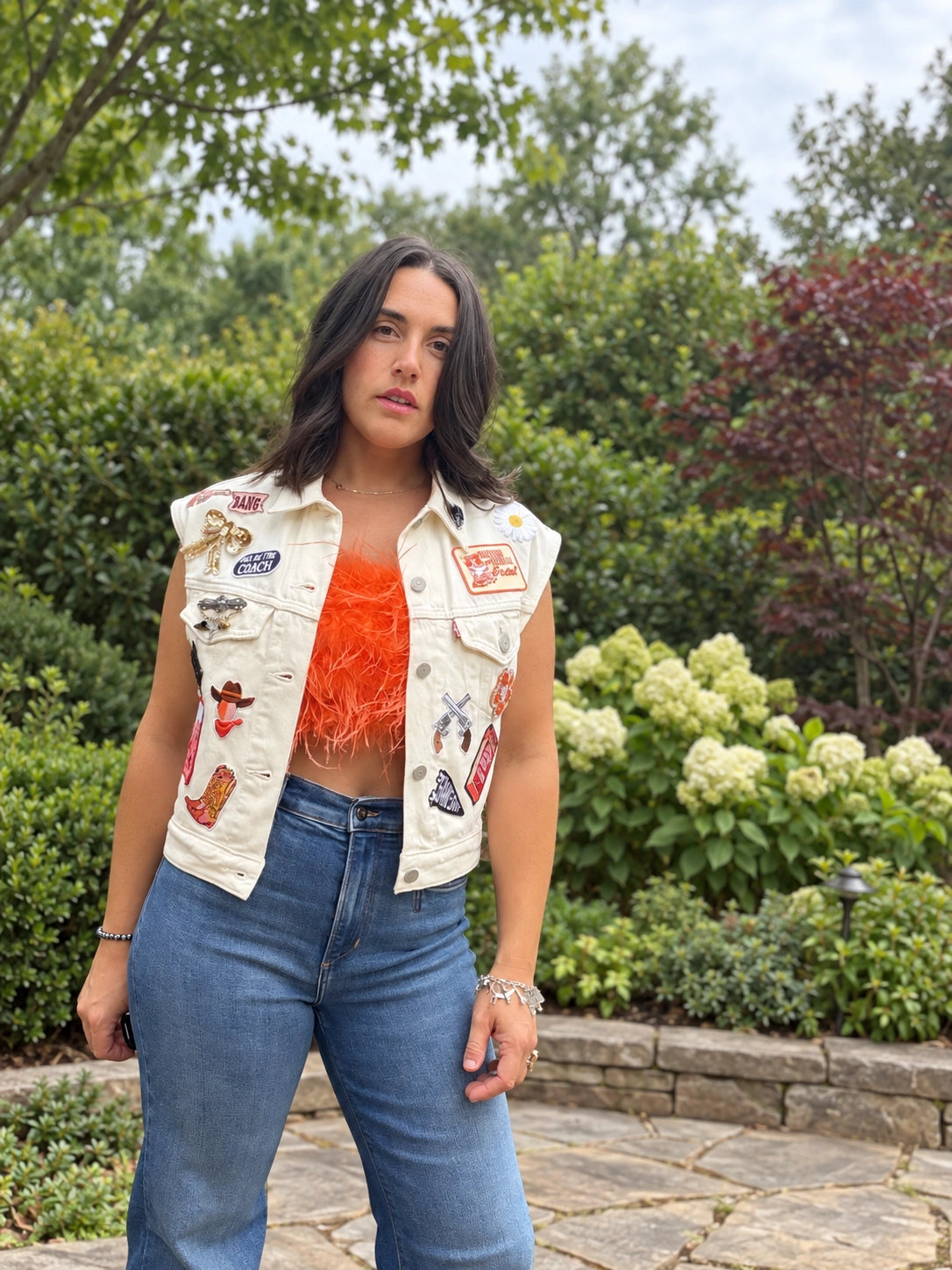 macca-rose-white-patchwork-vest-portrait macca rose white patchwork vest portrait